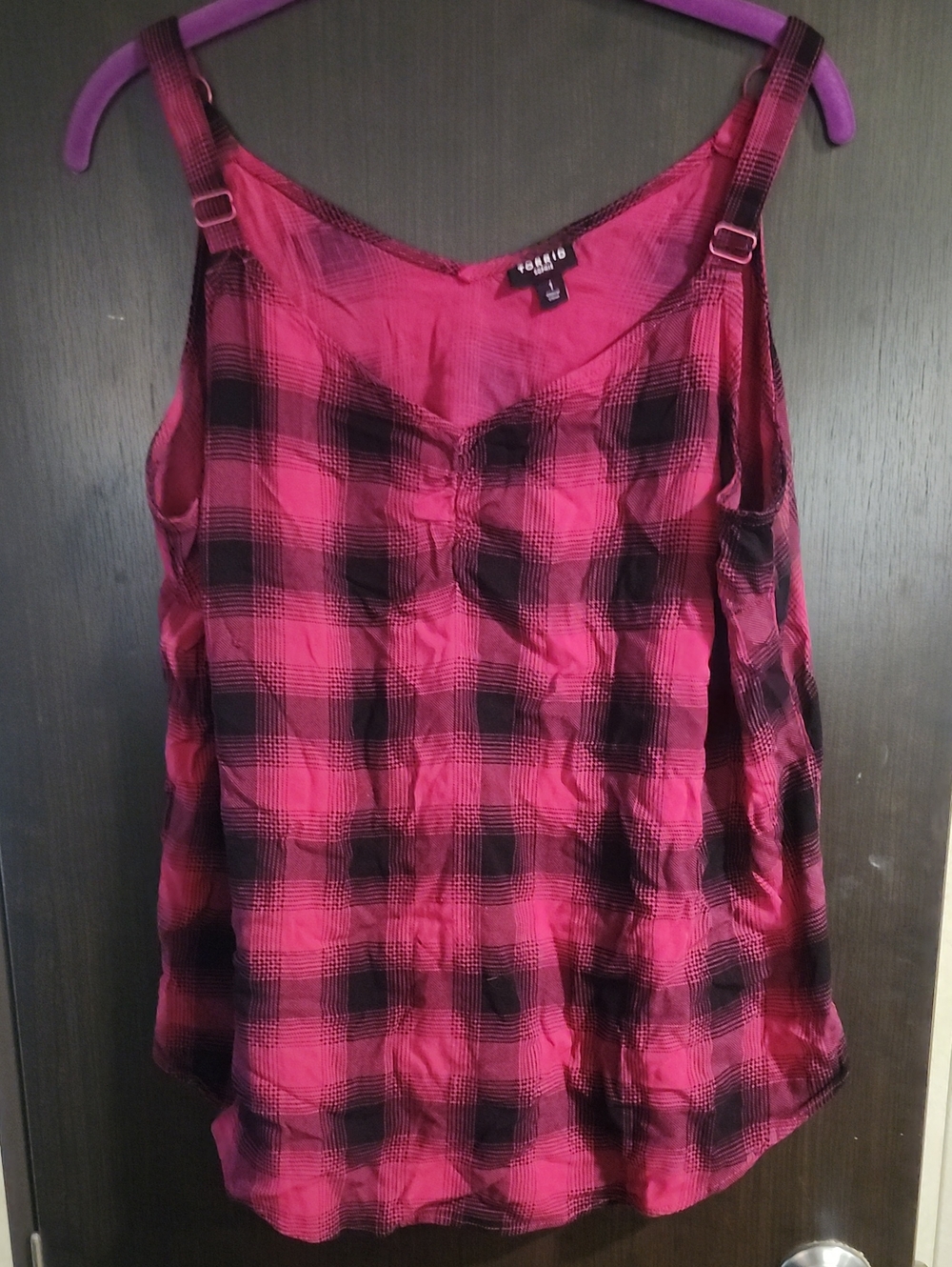 Torrid Pink Plaid Top 1